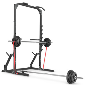 Squat halfrack met optrekstang met rek en dipstation + landmijnbevestiging MS-U115 2.0 - Marbo Sport