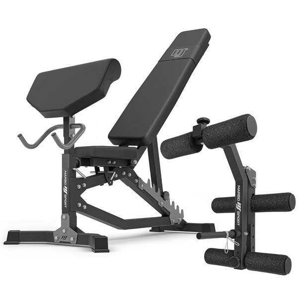 Set MS39_2.0 | Dubbele verstelbare trainingsbank + bidstang + press - Marbo Sport